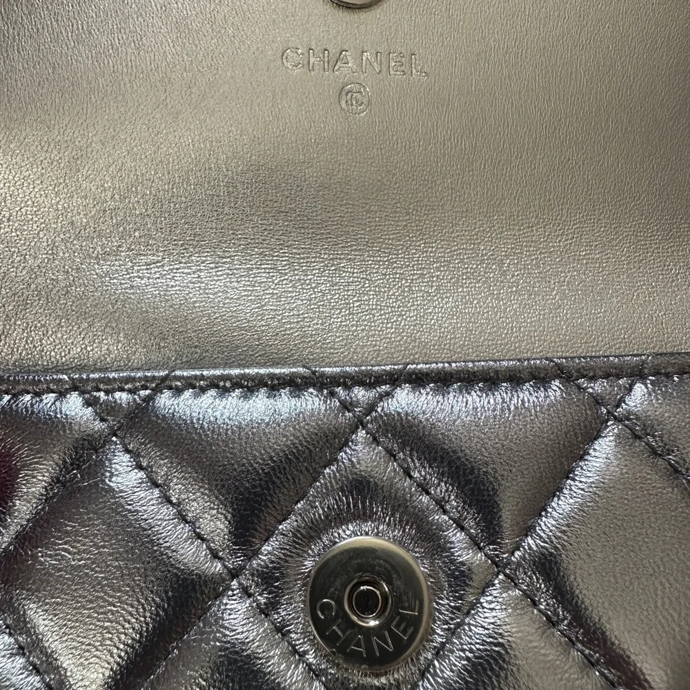 Chanel Coco Punk metallic silver ombré leather Belt bag. CHANEL - Picture 13 of 13